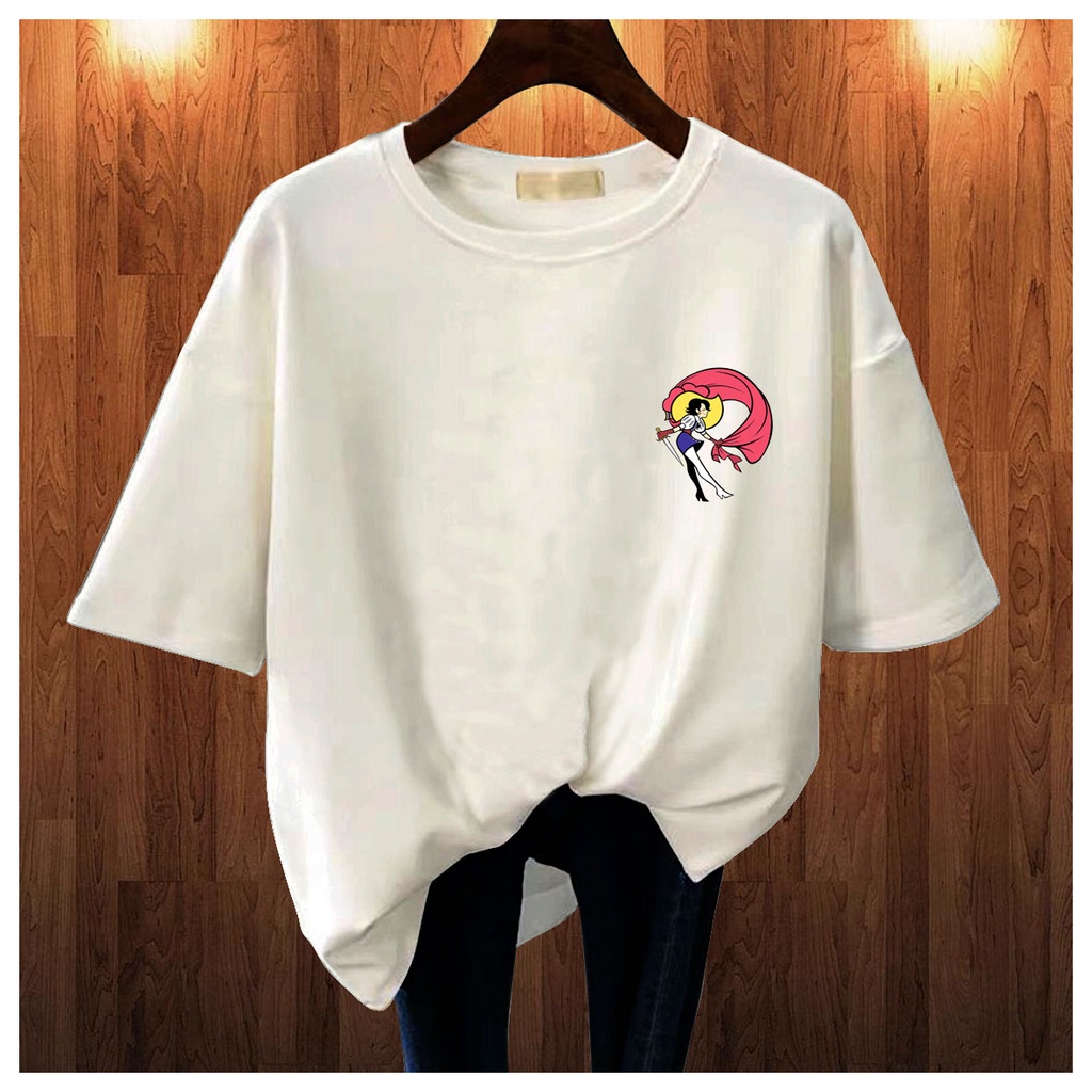 CALVIERO SHOP - BAJU KAOS ATASAN WANITA PRINT PRINCESS KNIGHTS GALAXY PRINT