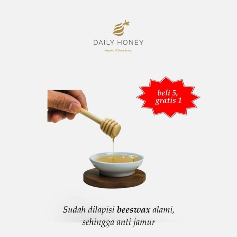 Sendok Madu/Sendok Kayu Madu Food Grade 9cm