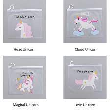 Pouch Kosmetik Transparan / Tas Kosmetik Transparan Unicorn / Map File Unicorn