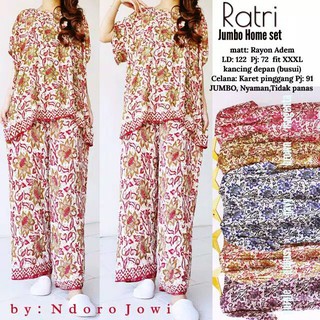 RATRI JUMBO SETELAN CELANA BATIK 2 KANCING DEPAN CELANA RATRI JUMBO SETELAN CELANA BATIK 2 KANCING DEPAN CELANA