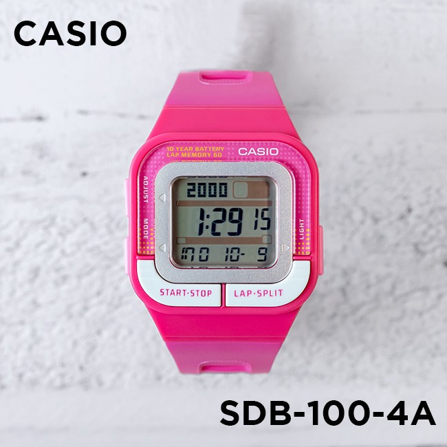 Casio SBD-100-4A Pink Jam Tangan Digital Original Ori