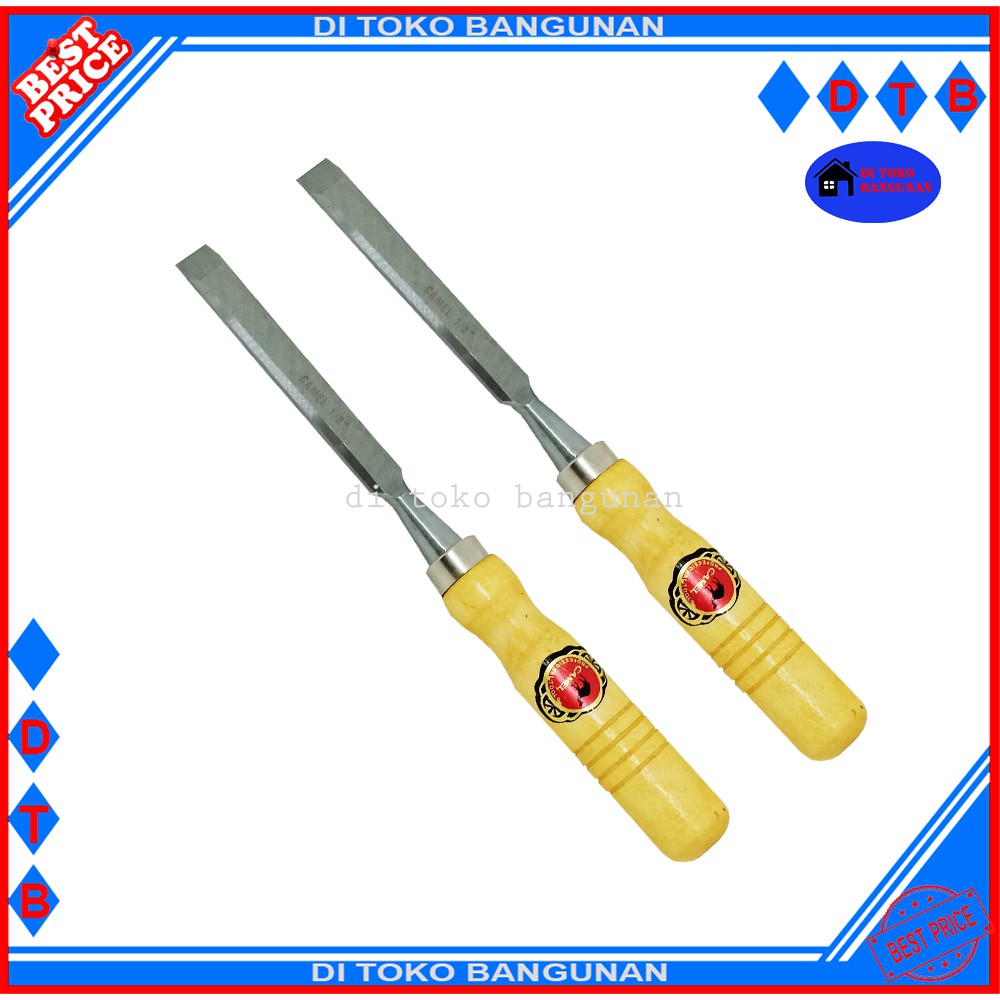 Pahat Kayu Gagang Kayu 1/2&quot; 11/2&quot; Inch Bahan Tebal Tajam Wood Chisel