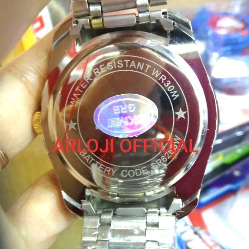 Jam tangan relief Naga diamond tanggal aktif water resist