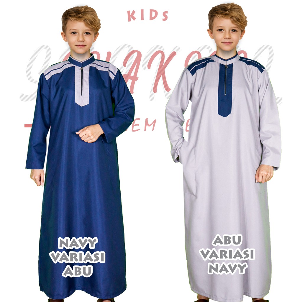 Jubah Anak Laki laki Baju Gamis Anak Laki laki 2 - 12 Tahun Shakeil