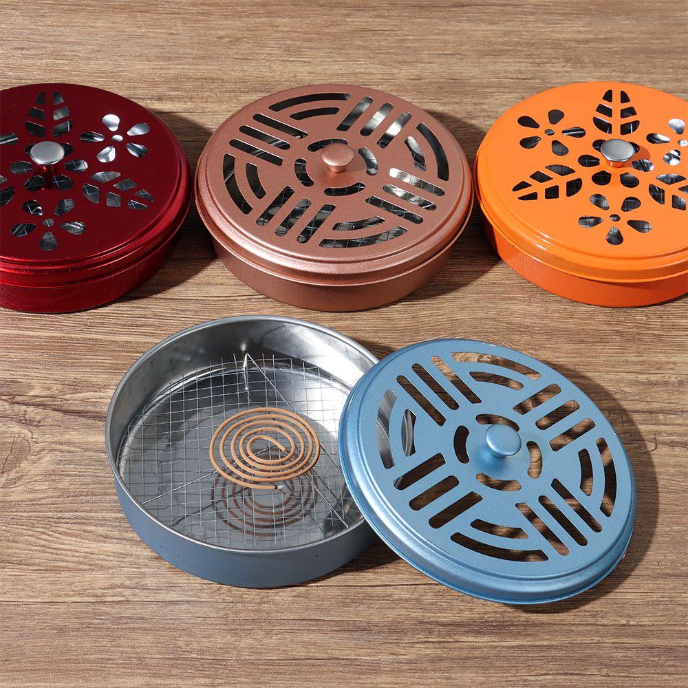 R-flower mosquito Coil Holder Colorful Anti Nyamuk Rumah Hotel Metal Tray Incense Plate