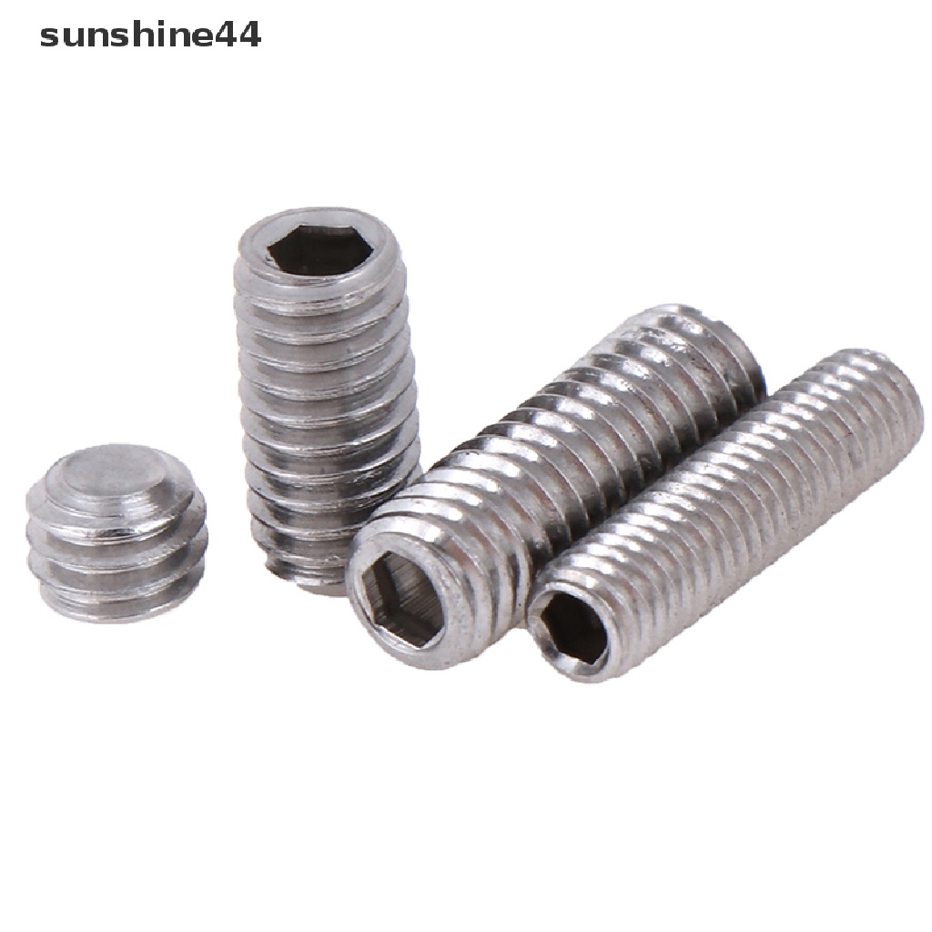 Sunshine Set 50pcs Sekrup Hex M3 M4 2-35mm Bahan Stainless Steel