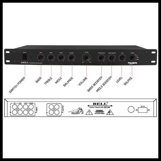Box Tone Control Parametric Parametrik Cx54 Cx 54 Cx-54 Bell Bgr Asli