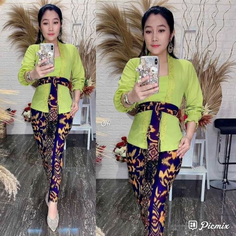 Kebaya Bali Moscrepe Kerut | Kebaya Modern Bali | Kebaya Kantor (Kebaya Saja)