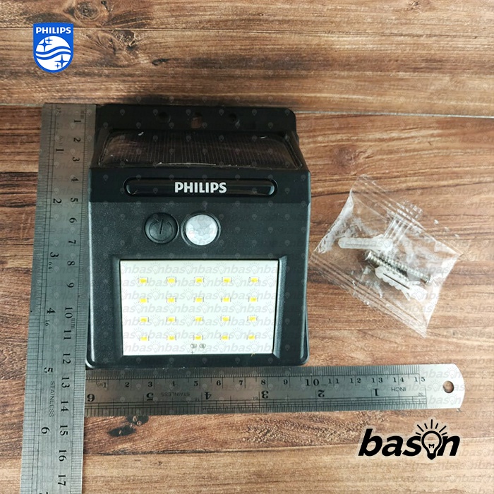 PHILIPS BWS010 0.5W LED50 Solar Wall Light - Lampu Tenaga Surya dengan Sensor Gerak