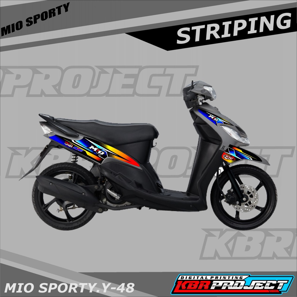 [COD] Stiker MIO SPORTY variasi Racing motor YAMAHA MIO SPORTY Y.48 HOLOGRAM TRANSPARAN