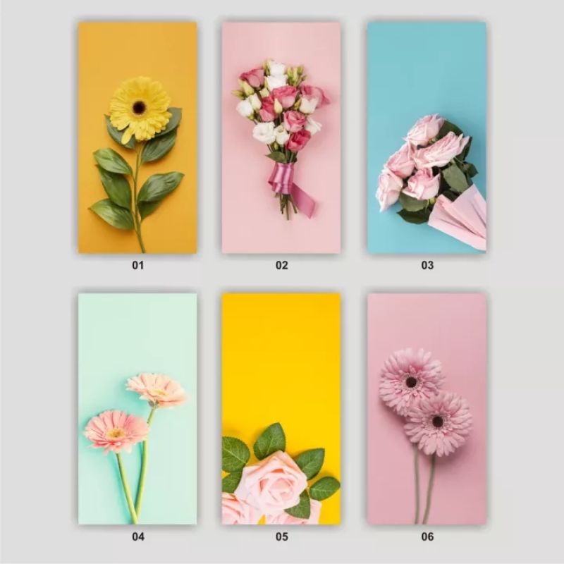 Pajangan Hiasan Dinding Aesthetic Flower Bunga Wall Decor Dekorasi Ruangan Rumah Kamar Kafe Minimalis Murah E 01