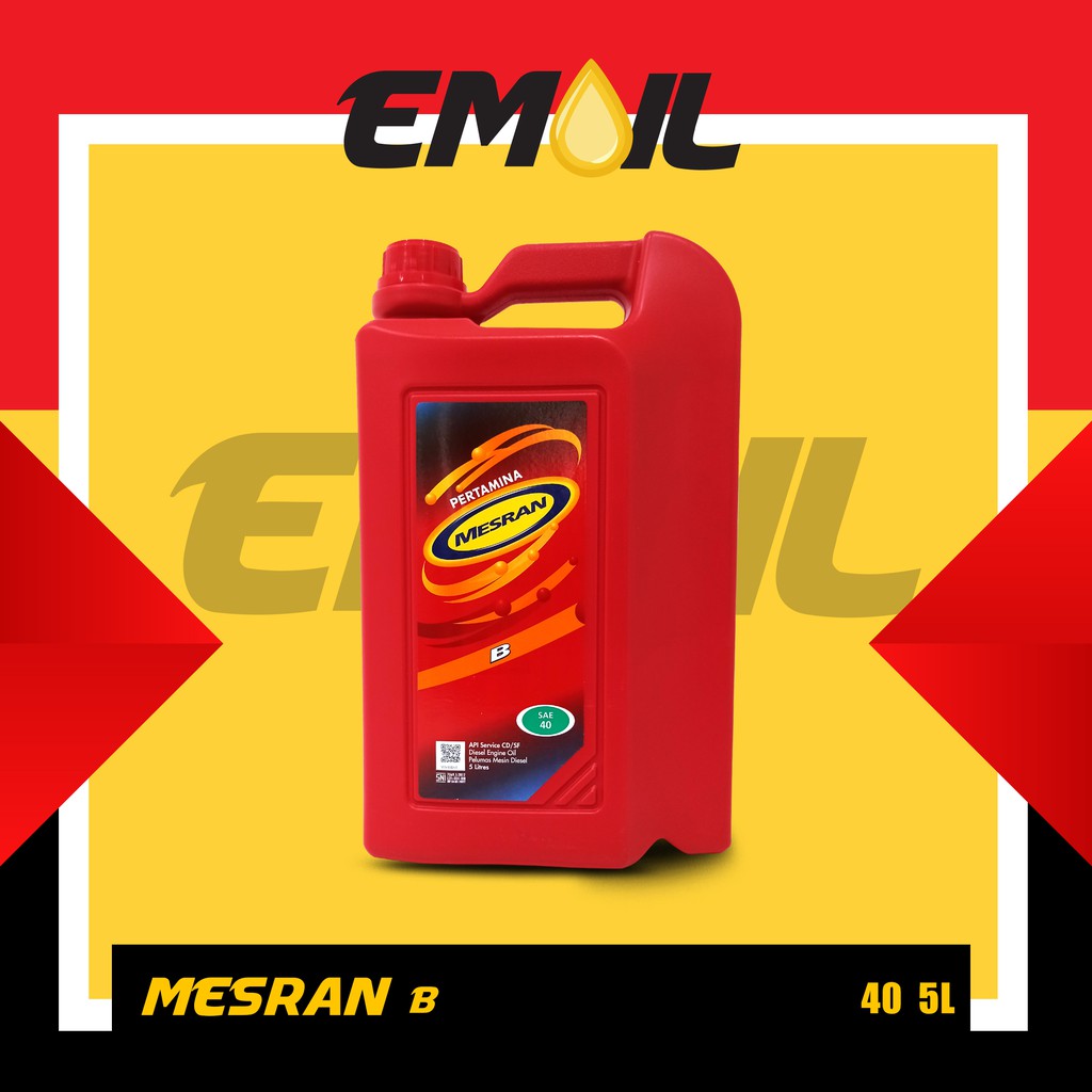 OLI PERTAMINA MESRAN B SAE 40 KEMASAN 5 LITER