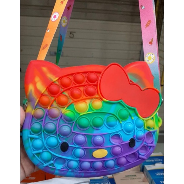 (READY) TAS POP IT RAINBOW DAN PASTEL TAS POP IT MURAH-Kepala hk jumbo