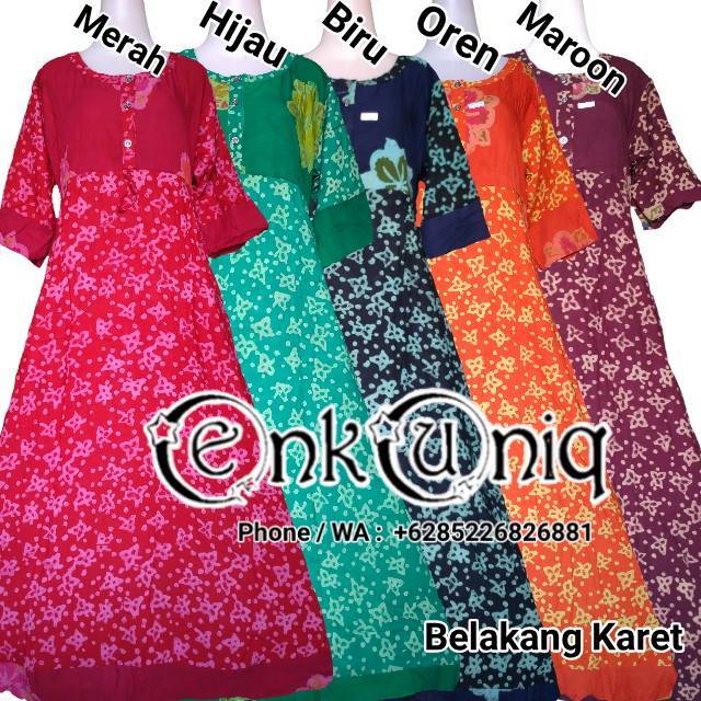 Batik Cap Pekalongan / Dress Maura Batik Pekalongan / Dress Cap / Dress Muslim Batik / DMCA001