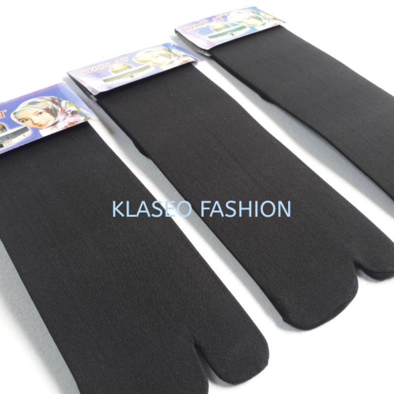 Kaos Kaki Stocking Jempol Tipis Polos Pendek Sedang Panjang Warna Hitam Untuk Wanita