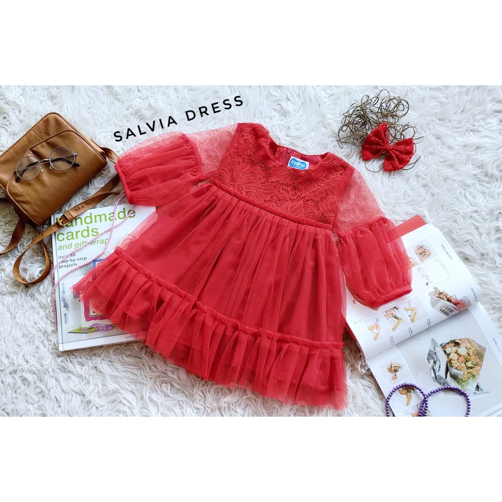 Dress Selvia Anak Unik/Gaun Pesta/Dress Anak