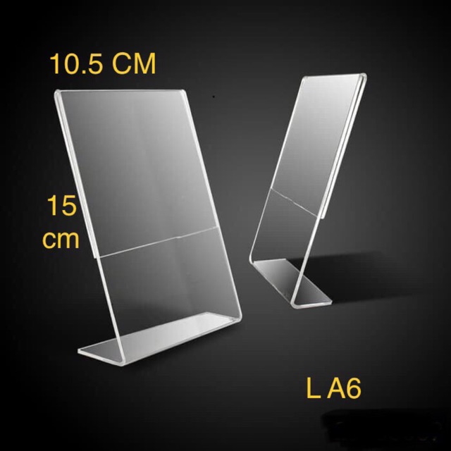 

Acrylic akrilik tent card tempat brosur L A6 15 cm x 10.5 cm 3MM