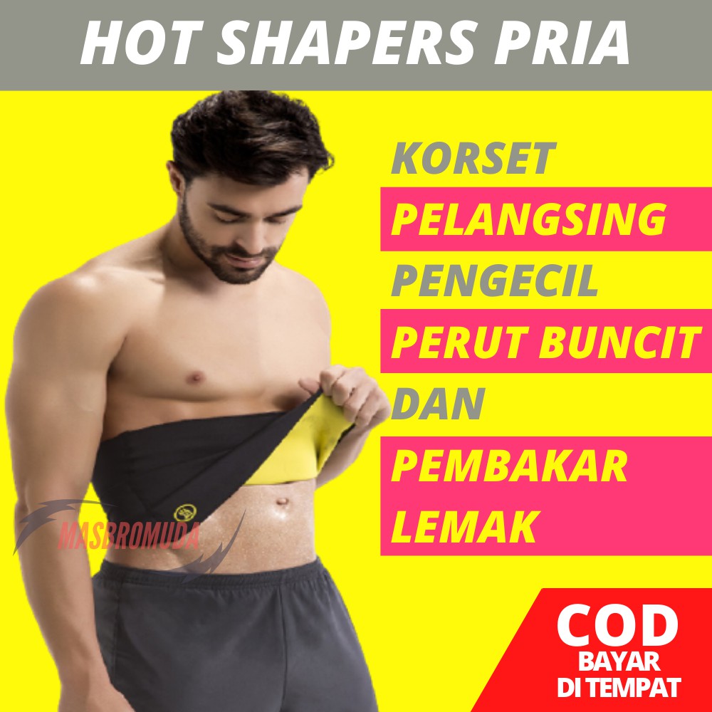 Korset Pengecil Perut Buncit Pelangsing Pria Pembakar Lemak Neotex Hot Shapers Ori Laki Laki