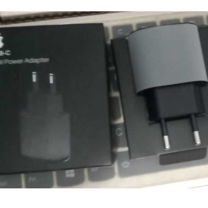 Charger Kepala Adaptor dan charger iPh 25W USB C QC 3.0 Fast Charging BLACK EDITION