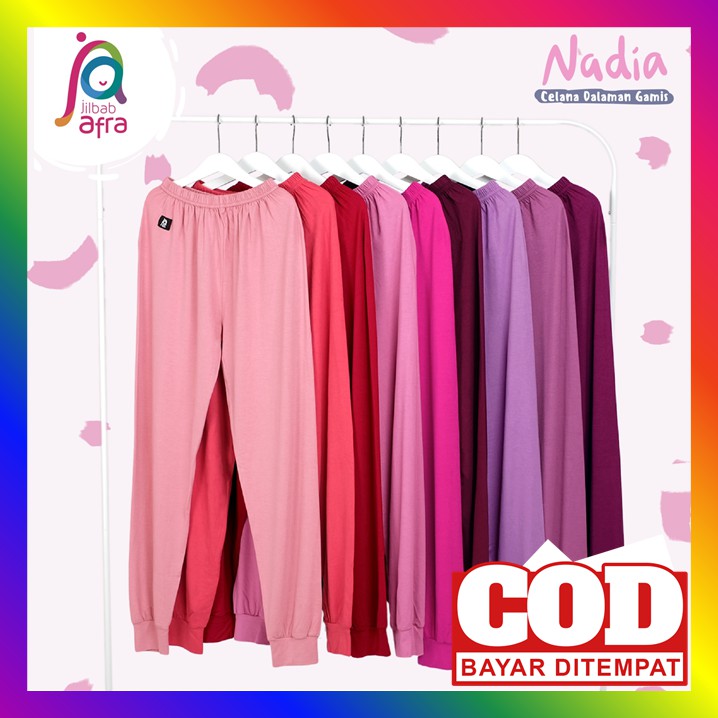Celana Dalaman Gamis Wanita Jumbo Leging Wanita Tebal Legging Bahan Kaos Tebal Adem Jilbab Afra Nadi