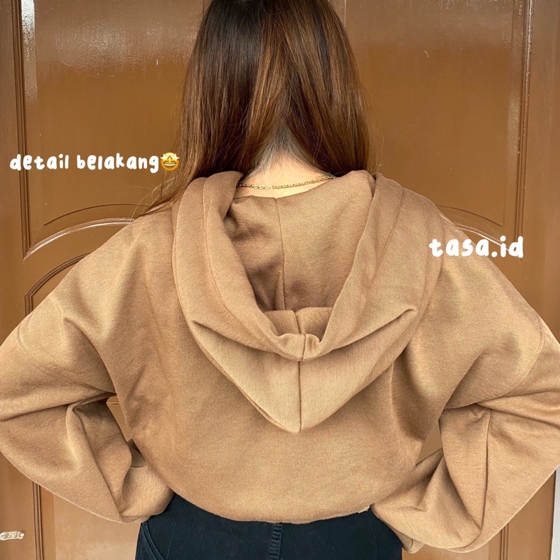 Hoodie Crop Basic Tebal