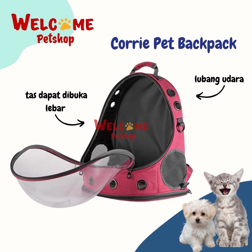 Corrie Pet Backpack / Tas Ransel Anjing Kucing Kelinci / Pet Cargo