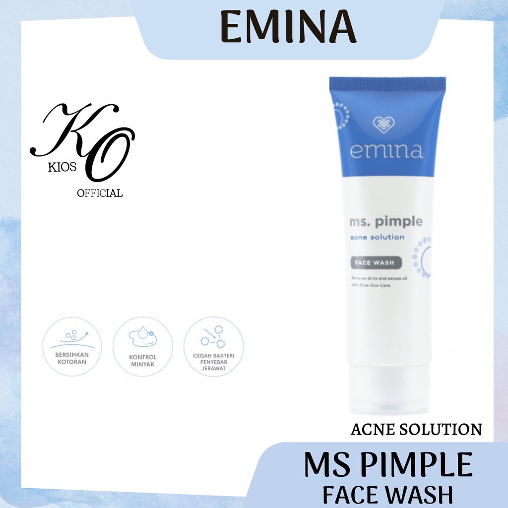 Emina Ms Pimple Acne Solution Face Wash 50ml | Pembersih Wajah