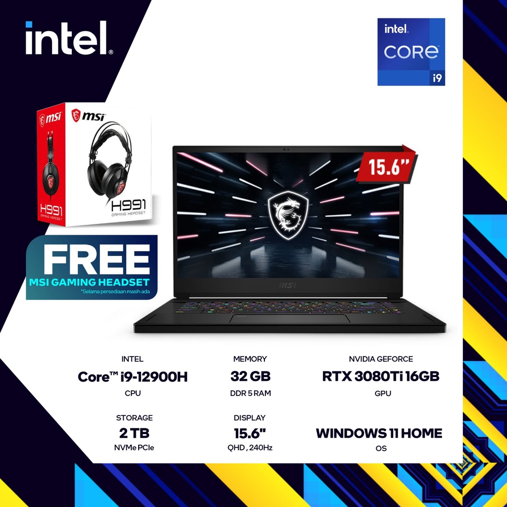 MSI GS66 Stealth 12UHS [9S7-16V512-218] i9-12900H 32GB 2TB RTX3080Ti