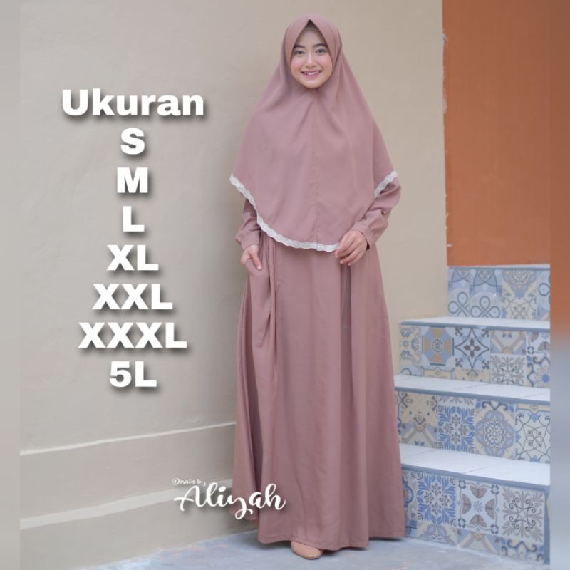 Hafsa Syari Gamis Set Jilbab Jumbo Ukuran S M L XL XXL