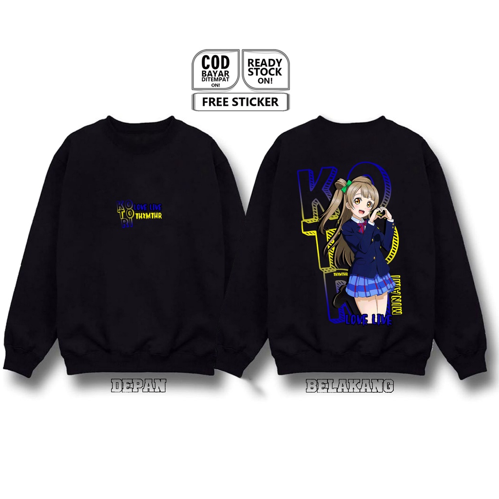 SWEATER KOTORI MINAMI LOVE LIVE NIJIGASAKI HIGH SCHOOL IDOL CLUB WAIFU ANIME MANGA RINA TENNOJI LIELLAL MUSE NICO YAZAWA BAJU JEPANG COSPLAY JAPAN CULTURE WIBU OTAKU - SIGN CLOTH