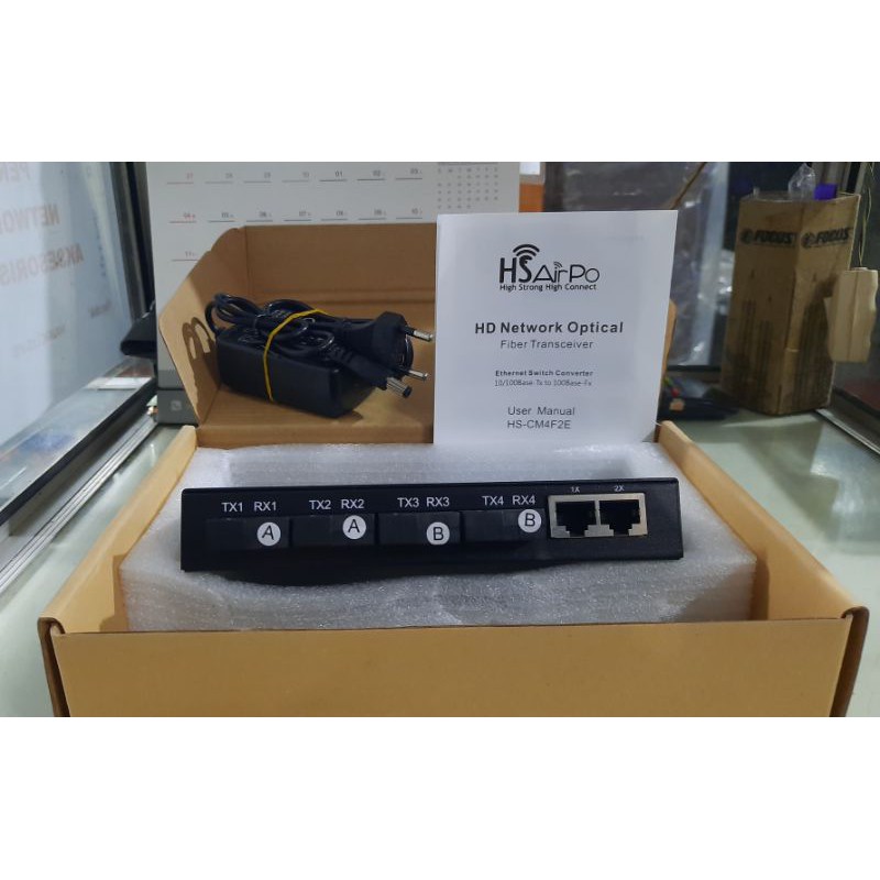 10/100Mbps 4 SC 2 RJ45 ETHERNET FIBER SWITCH HS AIRPO CM4F2E