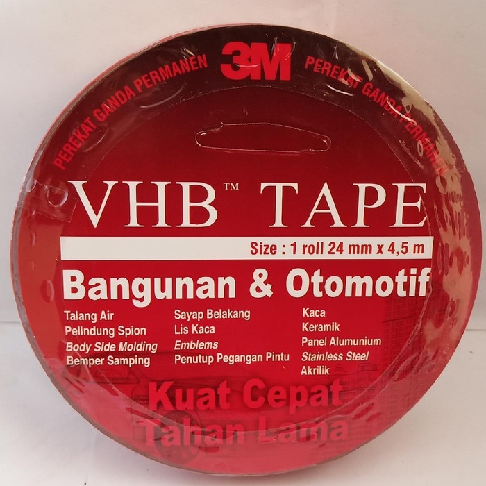 

Jual Double Tape 3M Vhb 24Mm X 4.5Mtr Original Promo