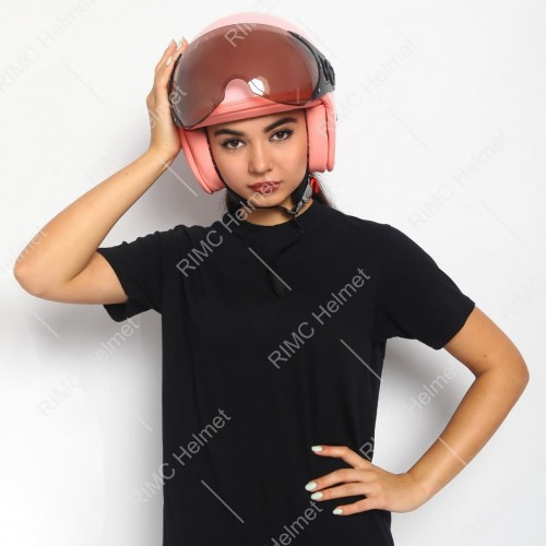 Helm Bogo Retro Wanita New Rosa Pink Half Face Pastel Cewek Cewe Perempuan SNI Sada Rosa Original