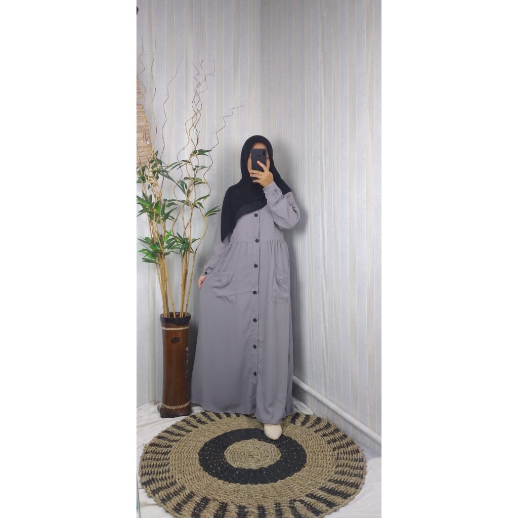 Gamis JENNIE dress wollycrepe caltri Original alfaro