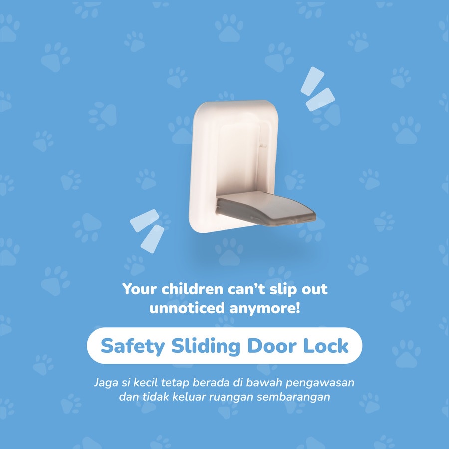 Safecubs Safety Sliding Door Lock Pengaman Pengunci Pintu Jendela Geser WHS