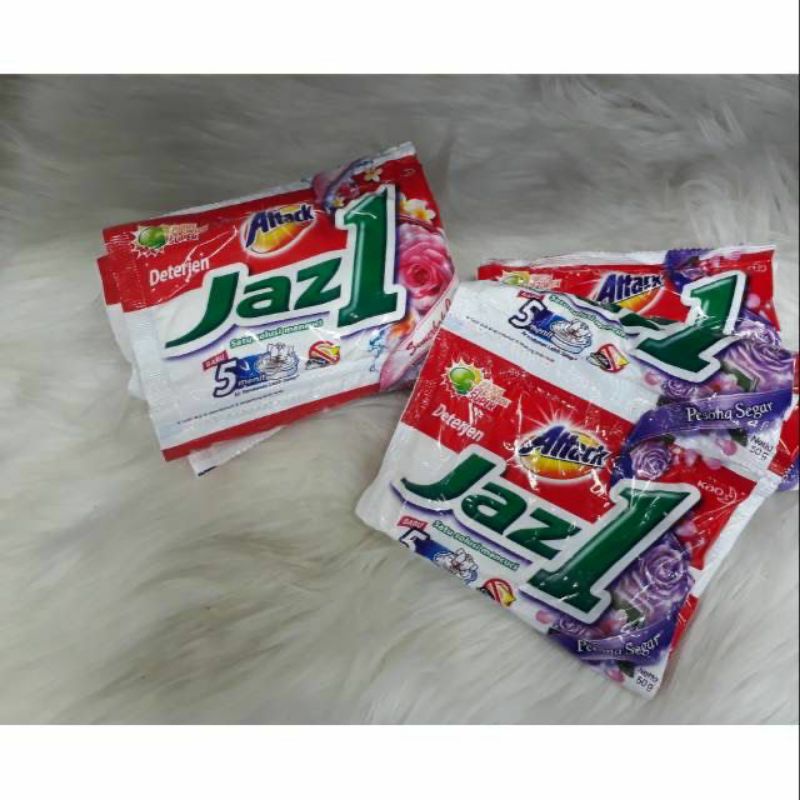 DETERJEN JAZZ1 50 GR RENTENG ISI 6 PCS - SABUN CUCI BAJU MURAH