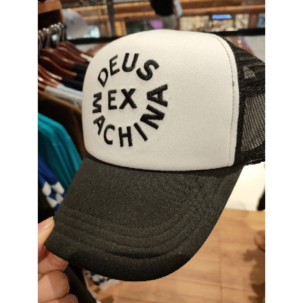 Topi Deus Trucker Circle black white Original 100% JTX0055910