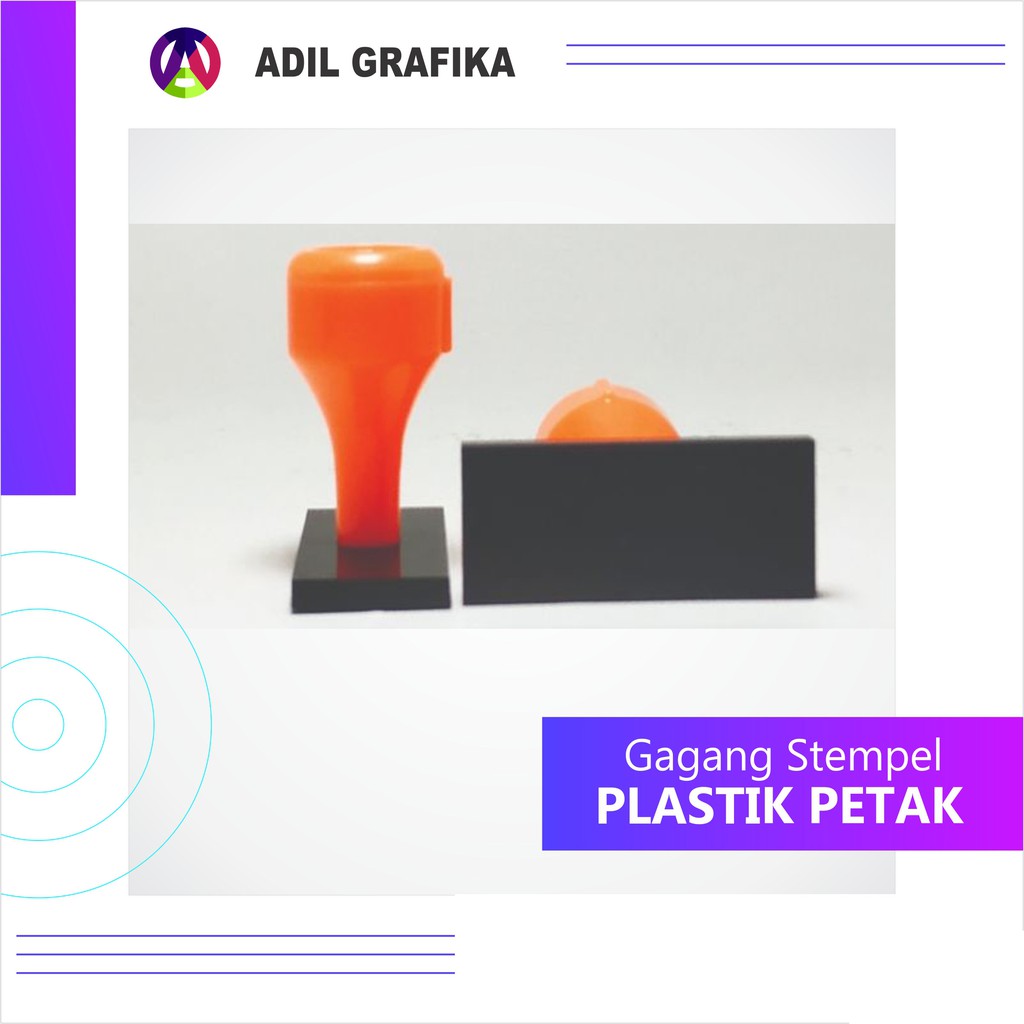 Gagang Stempel Plastik - Petak