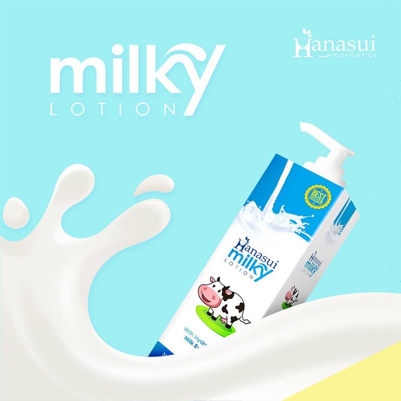 Hanasui Gluta Milky Lotion Pemutih Kulit Melindungi UV Protection BPOM Original