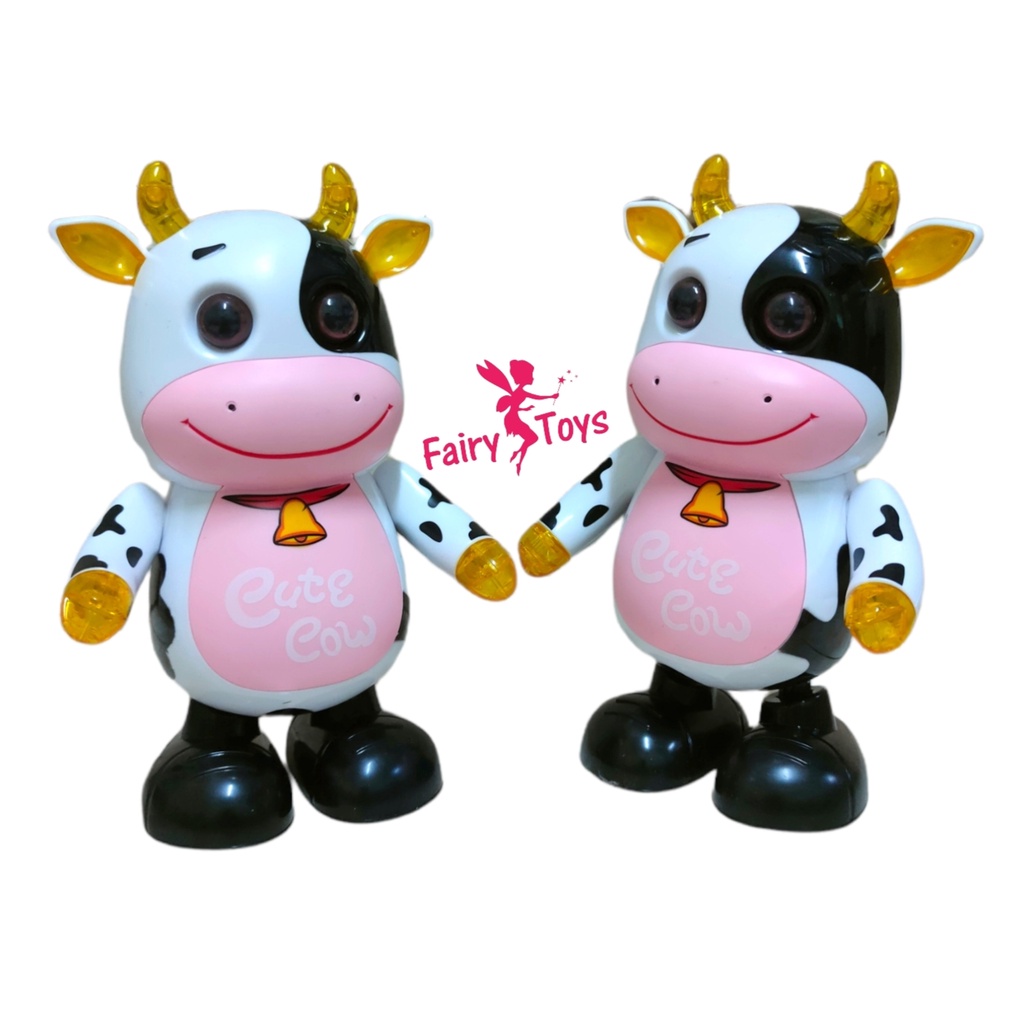 Mainan Sapi Joget Lucu Imut Cute (Lampu dan Musik)