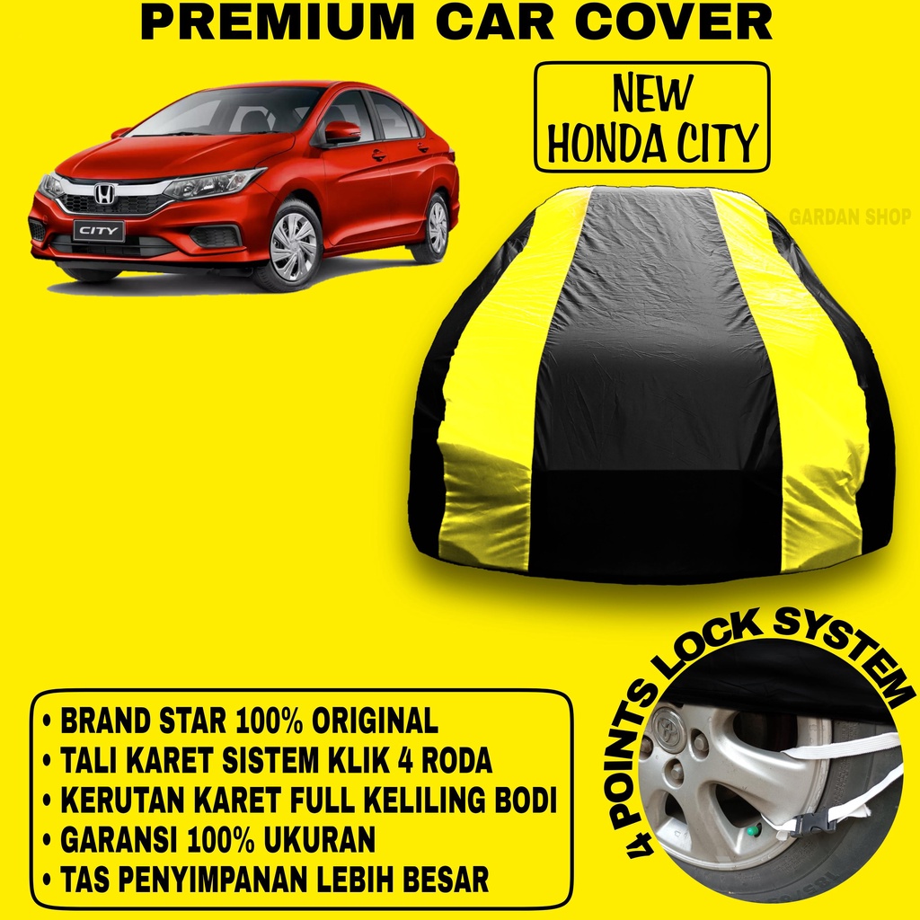 Body Cover NEW HONDA CITY Sarung Strip KUNING Penutup Pelindung Bodi Mobil New Honda City PREMIUM