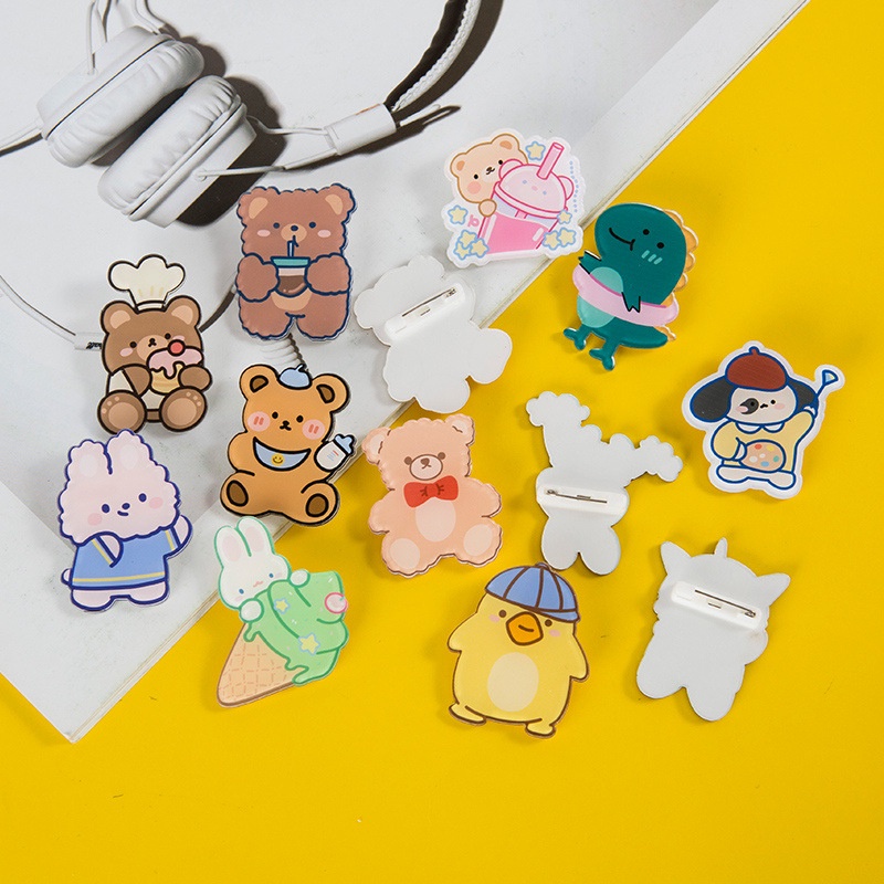 PART 1 CUTE PIN BROOCH PIN BROS ACRYLIC AKRILIC KOREAN STYLE CUTE IMPORT JW063 (VIC)