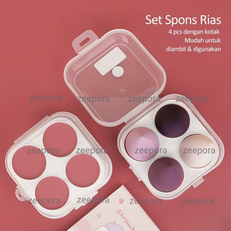 Beauty Blender Set isi 4 / sponge make up / spons make up