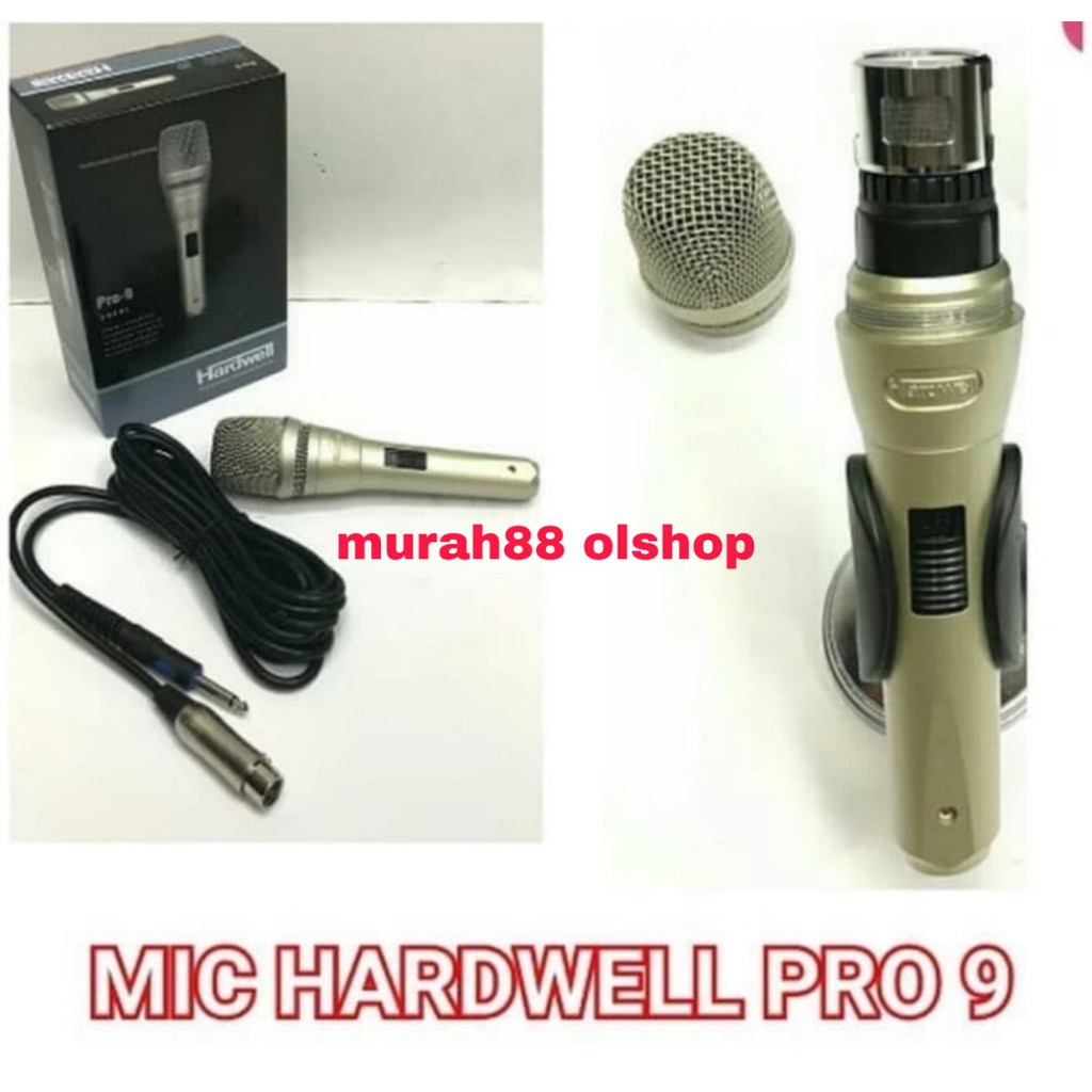 Microphone Kabel HARDWELL PRO 9 New Kualitas Mic Kabel Terbaik