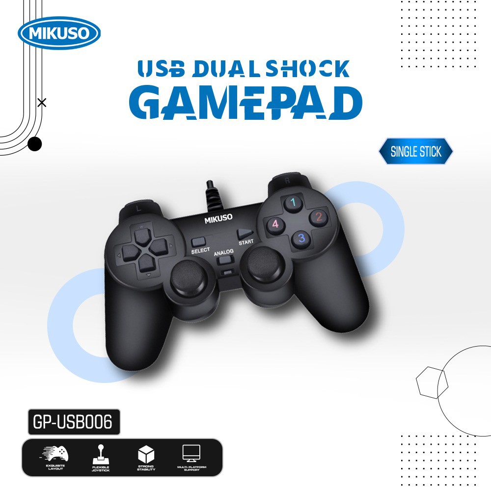 Mikuso GP-USB006 Gamepad USB Stick PC Stick Laptop Dual Shock