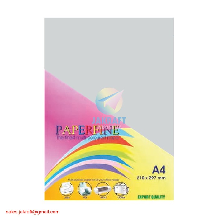 

TERMUURAAH Kertas HVS Warna 272 Platinum A4 80 Gram Gsm isi 25 PAPERFINE bagus