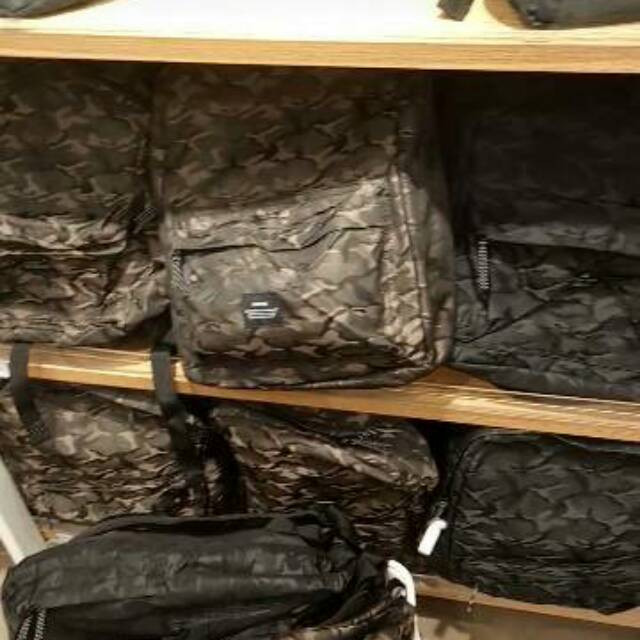 Ransel army miniso / camouflage canvas backpack miniso