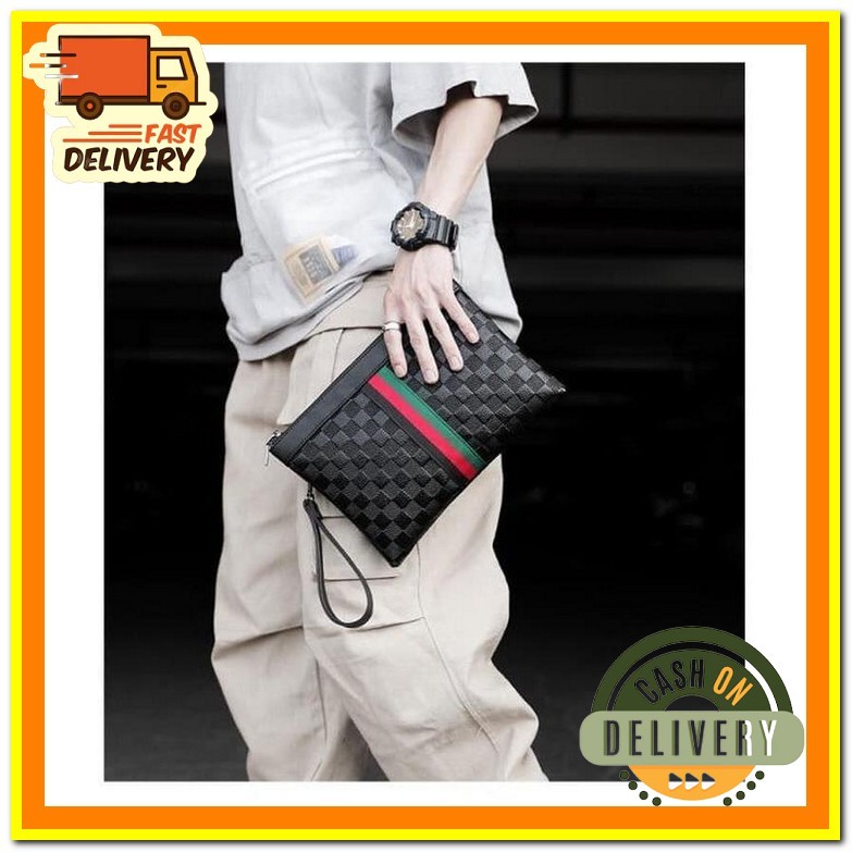 Clutch Pria Tas Pria Dompet Kartu Dompet Mini Tas Dompet Hp Pouch Tas Tangan Pria Import Clutch Cowo