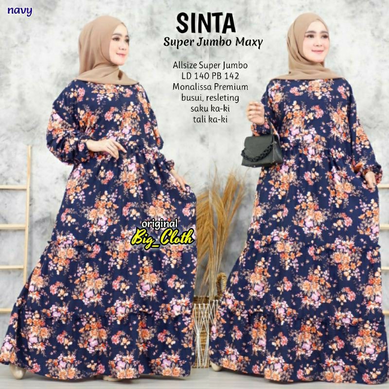 JUMBO MAXI DRESS SINTA#8 MONALISA PREMIUM FIT LD 140