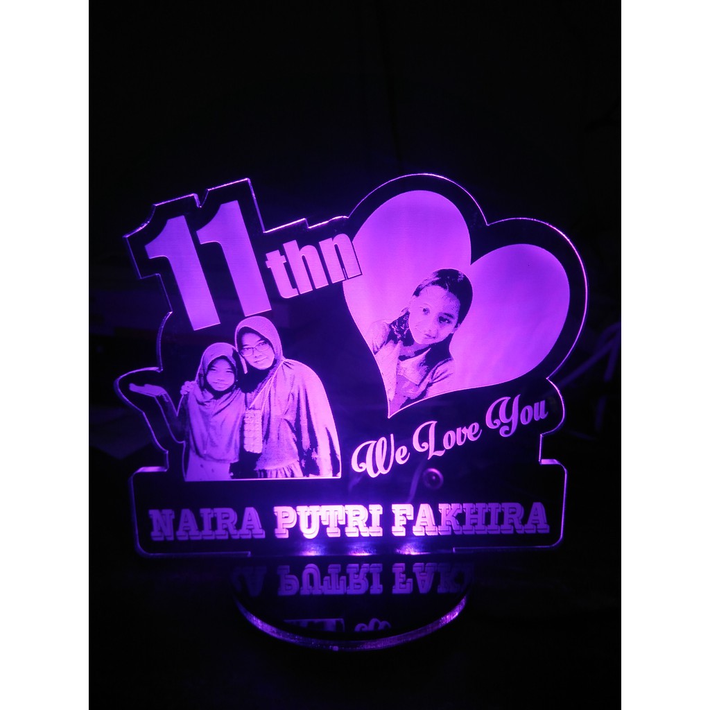 Kado Unik Custom Lampu Hias Akrilik